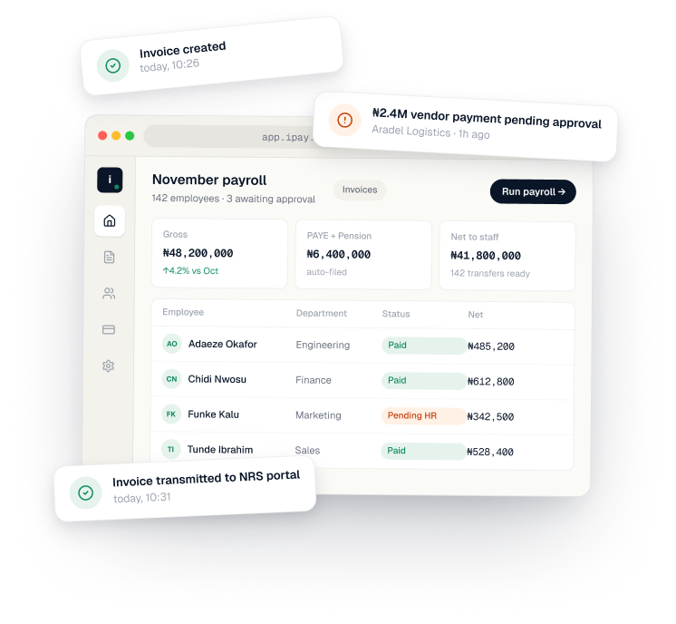 iPay payroll dashboard